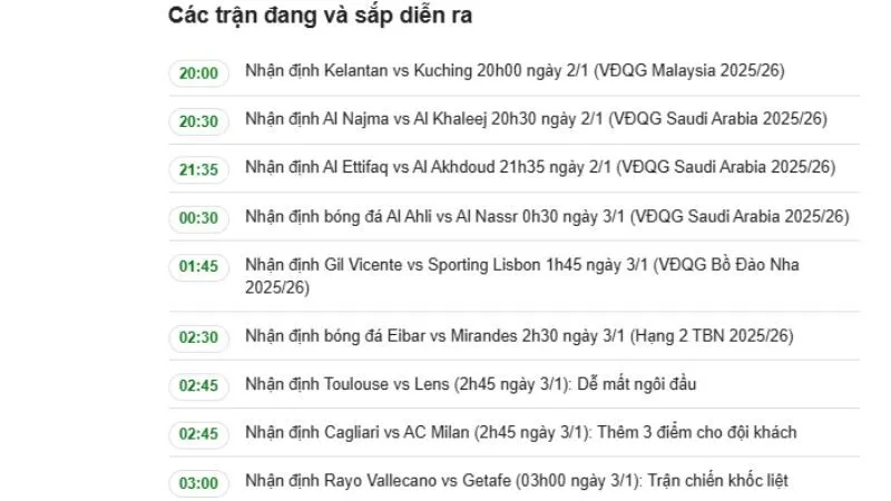 Giao diện soi kèo bóng đá tại KQBD 24H với đầy đủ tỷ lệ kèo